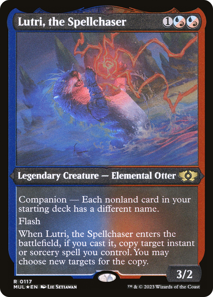 Lutri, the Spellchaser (Foil Etched)  [Foil]  (MUL-117) - [Multiverse Legends]: (companion) - Trinity Hobby