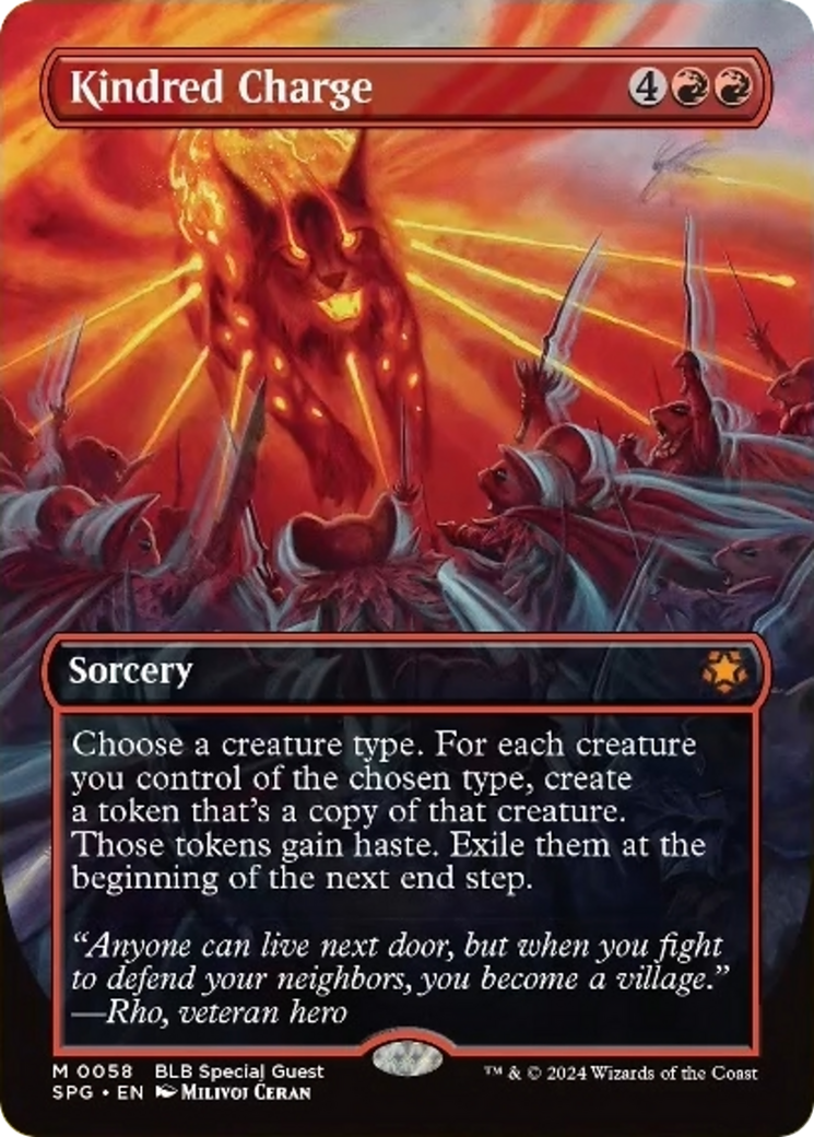 Kindred Charge (Borderless) [Bloomburrow Special Guests] - Trinity Hobby