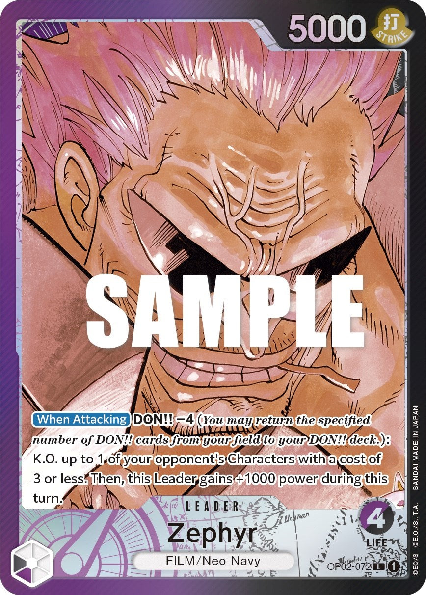 Zephyr (Alternate Art) (OP02-072) - [Paramount War] Foil - Trinity Hobby