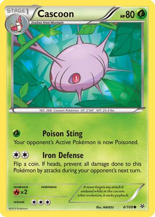 Cascoon (6/108) [XY: Roaring Skies] - Trinity Hobby