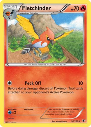 Fletchinder (14/108) [XY: Roaring Skies] - Trinity Hobby