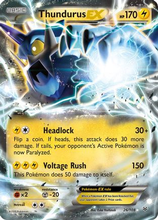 Thundurus EX (26/108) [XY: Roaring Skies] - Trinity Hobby