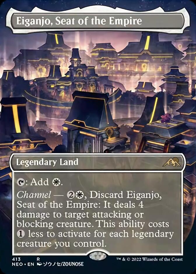 Eiganjo, Seat of the Empire (Borderless Alternate Art) [Kamigawa: Neon Dynasty] - Trinity Hobby