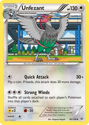 Unfezant (80/108) [XY: Roaring Skies] - Trinity Hobby