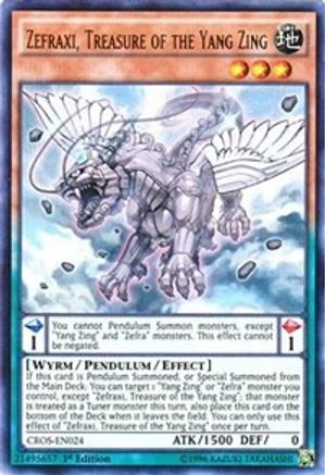 Zefraxi, Treasure of the Yang Zing [CROS-EN024] Ultra Rare - Trinity Hobby
