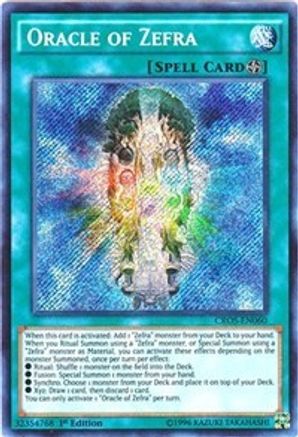 Oracle of Zefra [CROS-EN060] Secret Rare - Trinity Hobby
