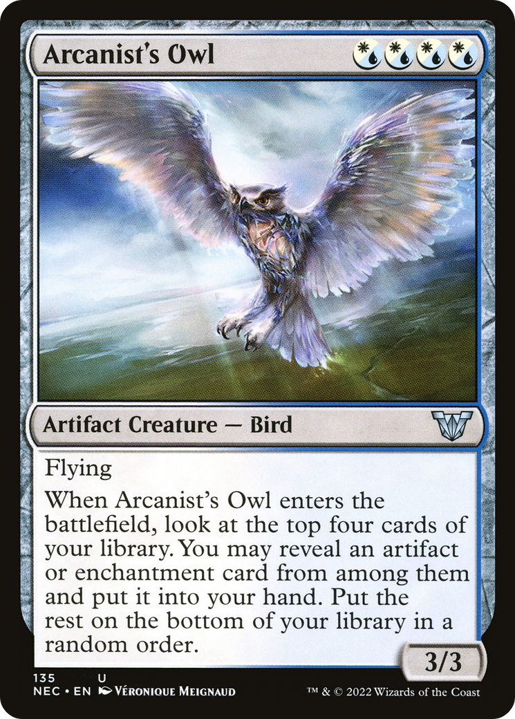 Arcanist's Owl [Kamigawa: Neon Dynasty Commander] - Trinity Hobby