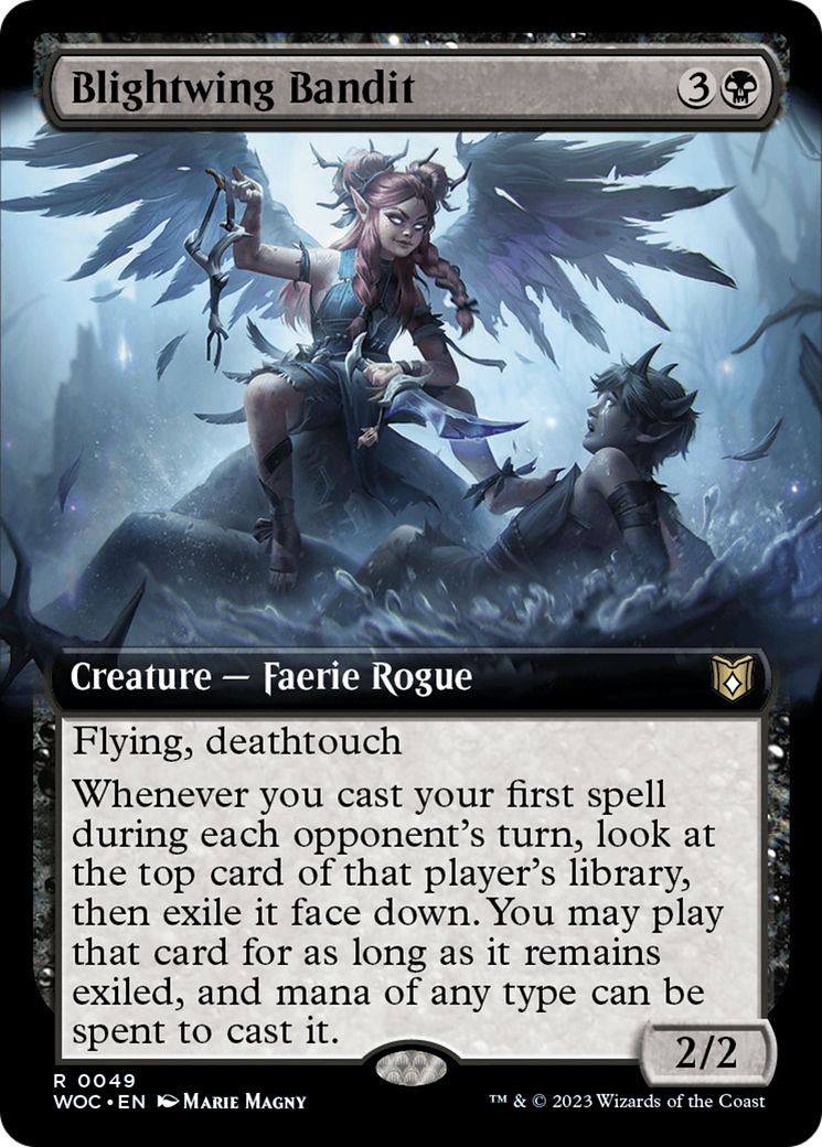 Blightwing Bandit (Extended Art) [Wilds of Eldraine Commander] - Trinity Hobby
