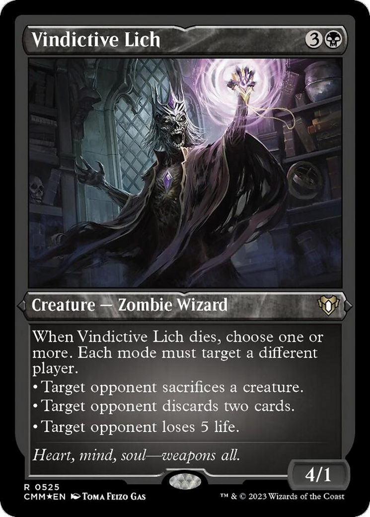 Vindictive Lich (Foil Etched) [Commander Masters] - Trinity Hobby