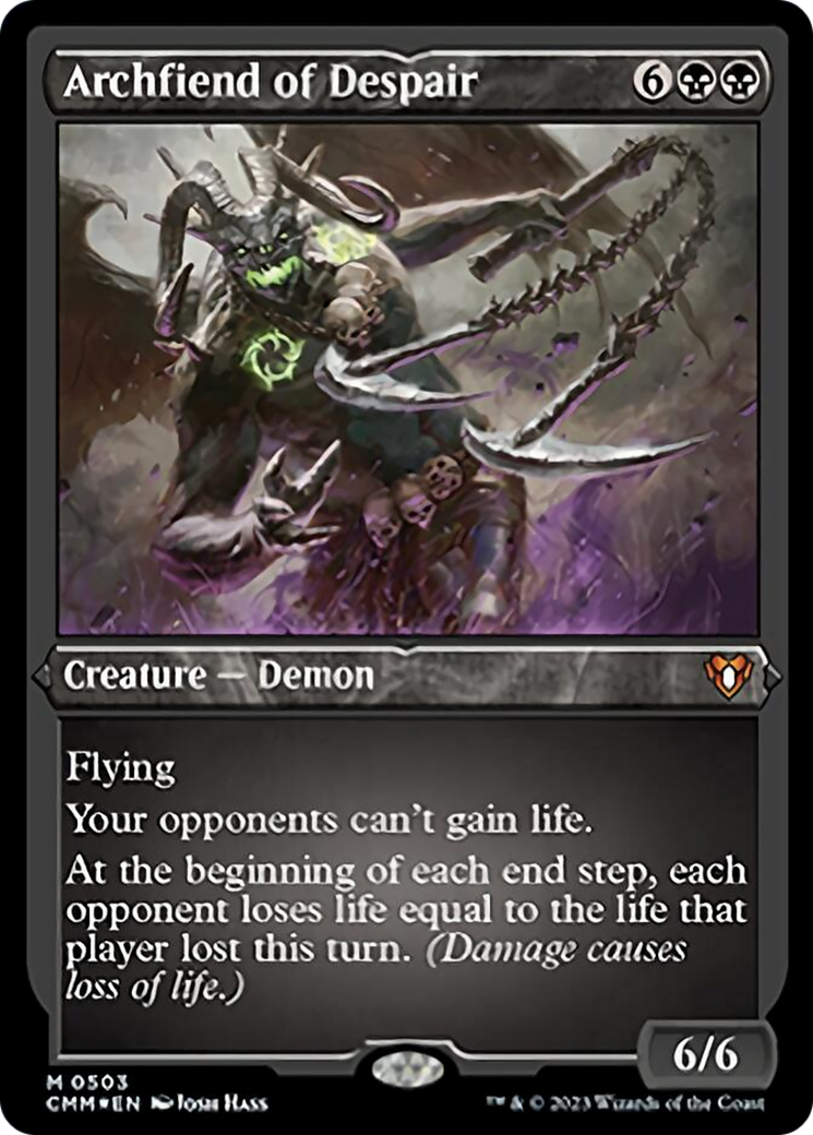 Archfiend of Despair (Foil Etched) [Commander Masters] - Trinity Hobby