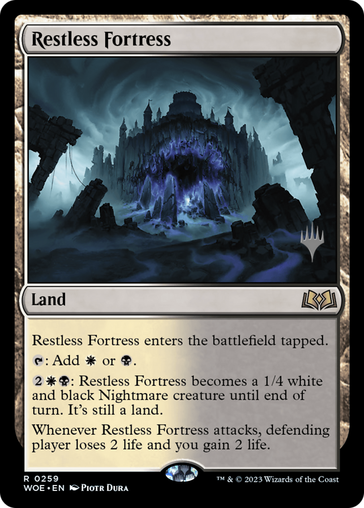 Restless Fortress (Promo Pack) [Wilds of Eldraine Promos] - Trinity Hobby