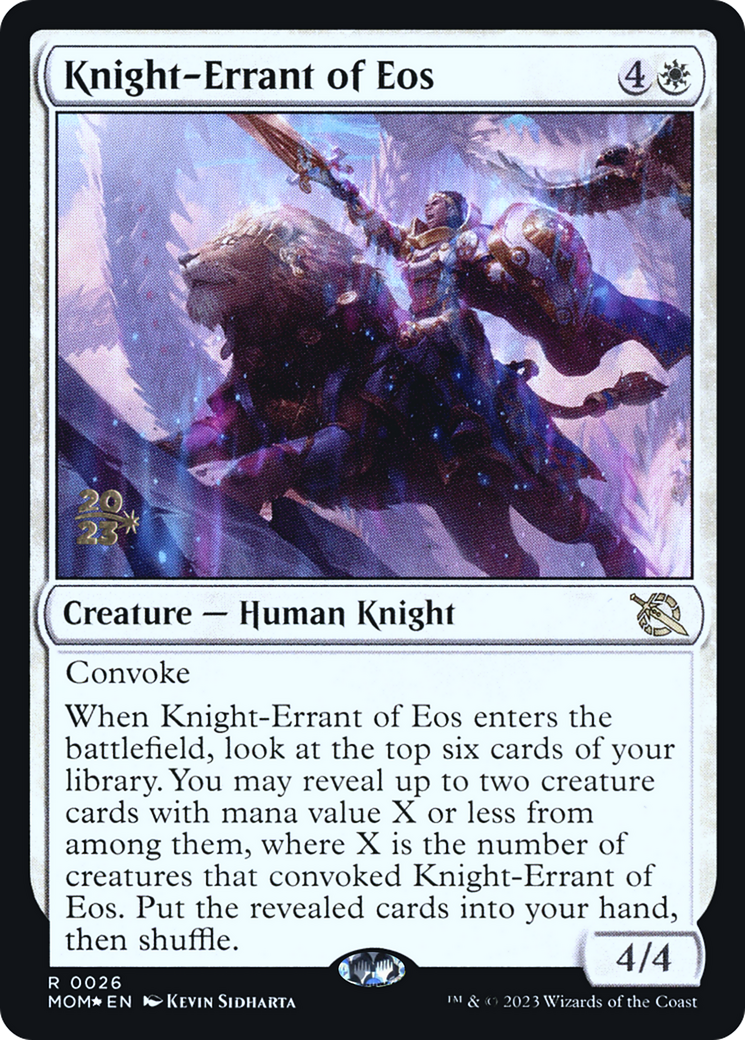Knight-Errant of Eos [March of the Machine Prerelease Promos] - Trinity Hobby