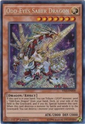 Odd-Eyes Saber Dragon [YS15-ENF00] Secret Rare - Trinity Hobby