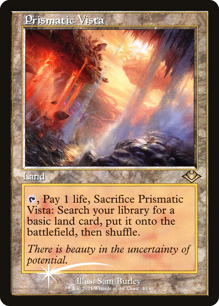 Prismatic Vista [Etched Foil]  (MH1-040) - [Modern Horizons 1 Timeshifts] - Trinity Hobby