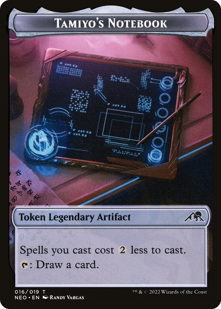 Tamiyo's Notebook  [Foil]  (NEO-016) - [Kamigawa: Neon Dynasty Tokens] - Trinity Hobby