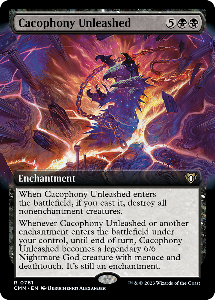 Cacophony Unleashed (Extended Art) [Commander Masters] - Trinity Hobby