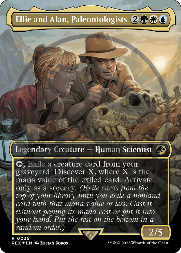 Ellie and Alan, Paleontologists (Emblem) (Borderless) [Jurassic World Collection Tokens] - Trinity Hobby