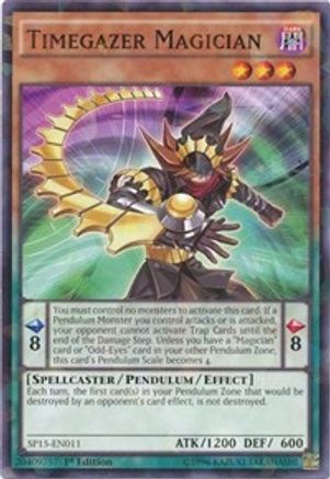 Timegazer Magician [SP15-EN011] Shatterfoil Rare - Trinity Hobby