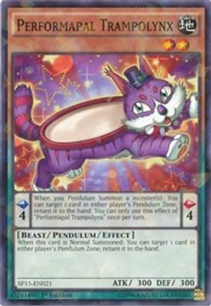 Performapal Trampolynx [SP15-EN021] Shatterfoil Rare - Trinity Hobby