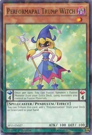 Performapal Trump Witch [SP15-EN027] Shatterfoil Rare - Trinity Hobby