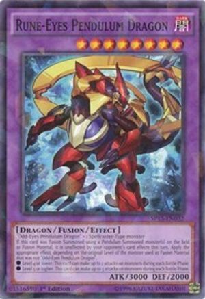 Rune-Eyes Pendulum Dragon [SP15-EN032] Shatterfoil Rare - Trinity Hobby