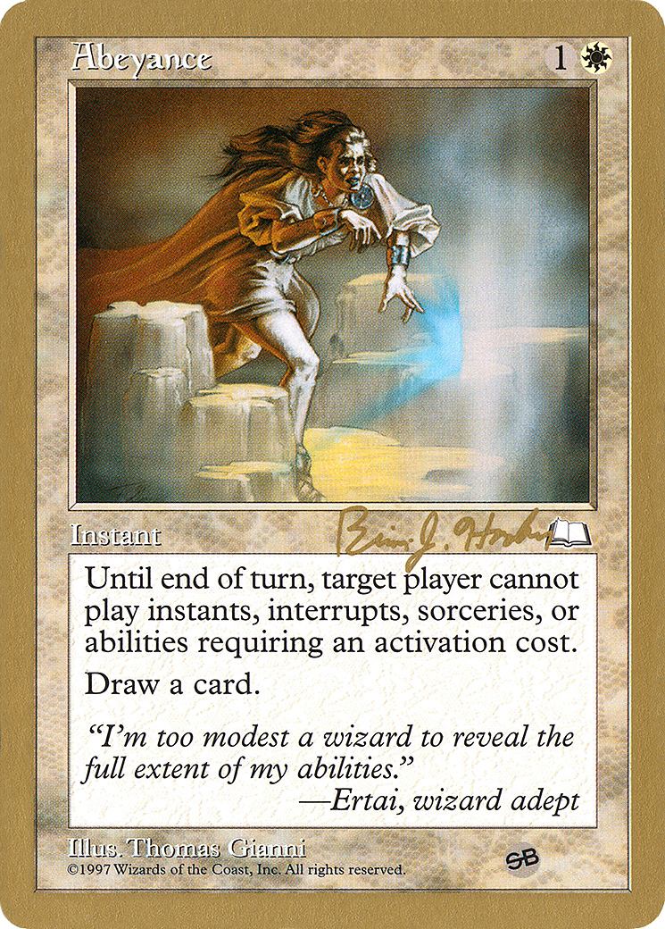 Abeyance (Brian Hacker) (SB) [World Championship Decks 1998] - Trinity Hobby