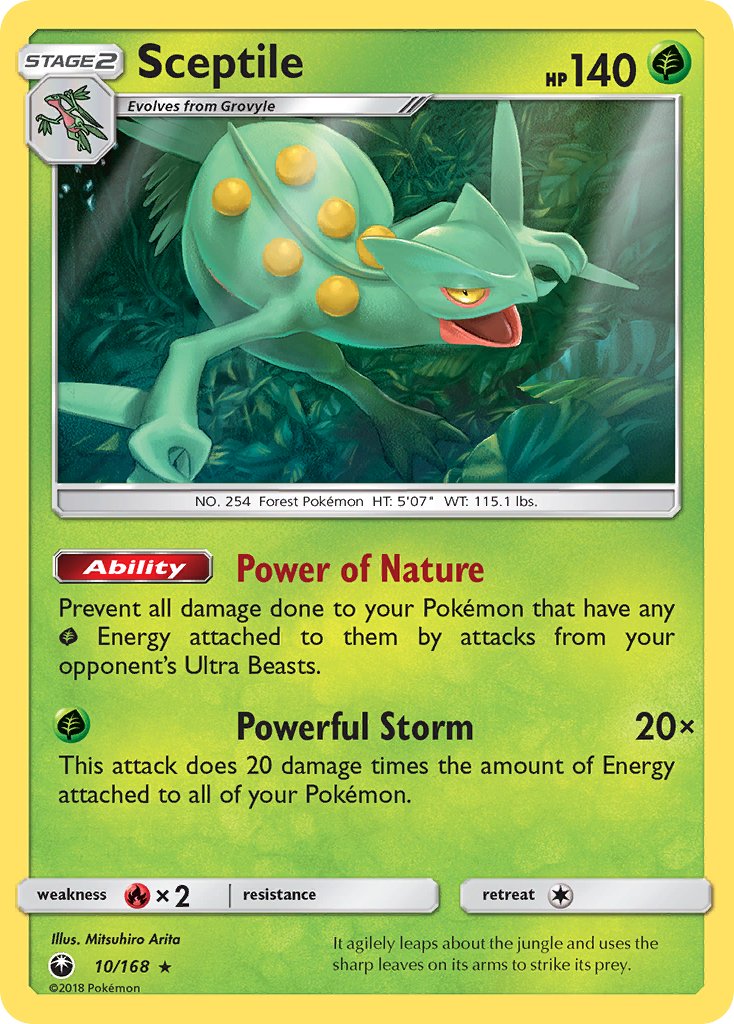 Sceptile (10/168) (Theme Deck Exclusive) [Sun & Moon: Celestial Storm] - Trinity Hobby