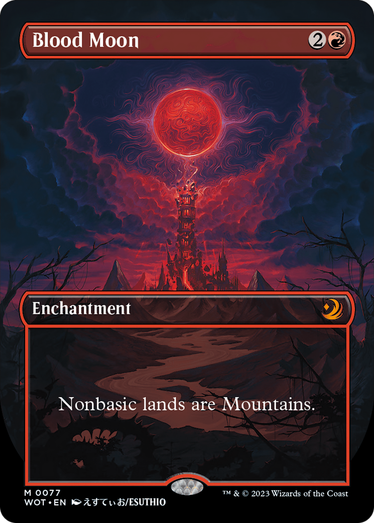 Blood Moon (Anime Borderless) [Wilds of Eldraine: Enchanting Tales] - Trinity Hobby