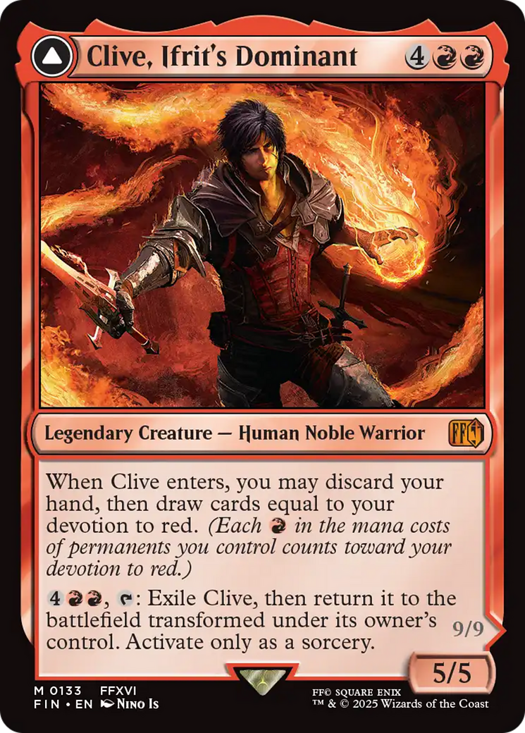 Clive, Ifrit's Dominant  [Foil]  (FIN-133) - [FINAL FANTASY]: (enchantment) - Trinity Hobby