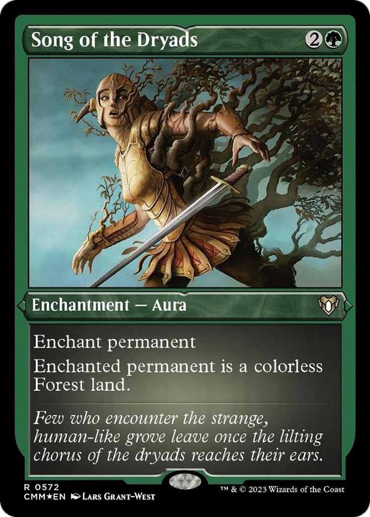 Song of the Dryads (Foil Etched) [Commander Masters] - Trinity Hobby