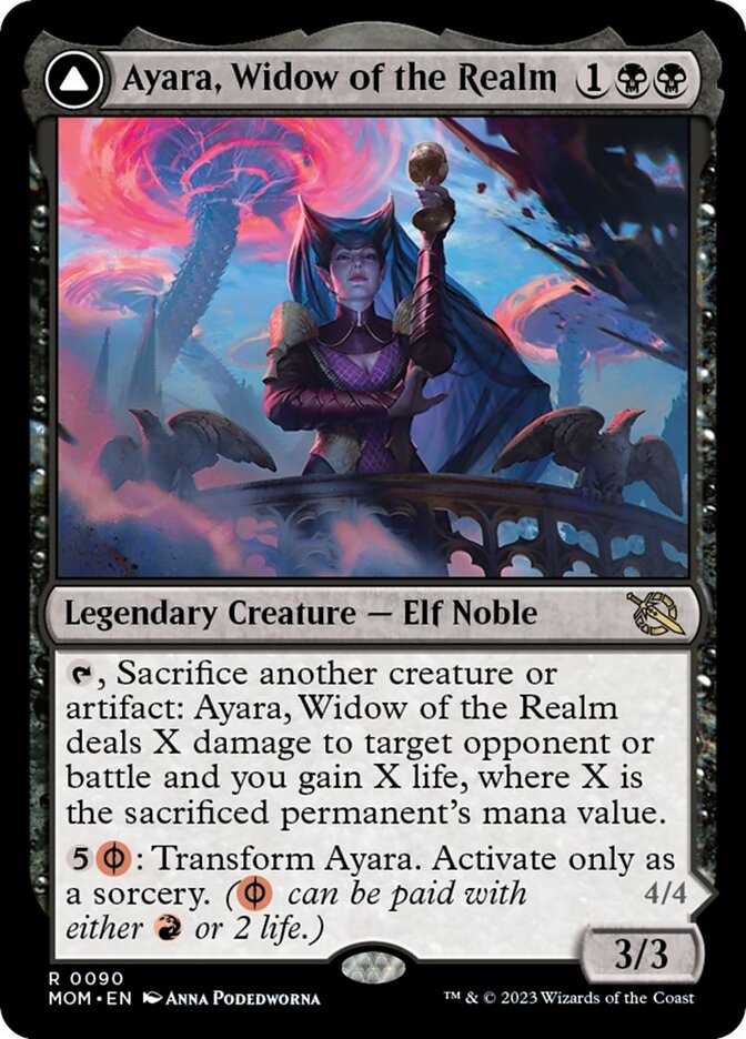 Ayara, Widow of the Realm // Ayara, Furnace Queen [March of the Machine] - Trinity Hobby