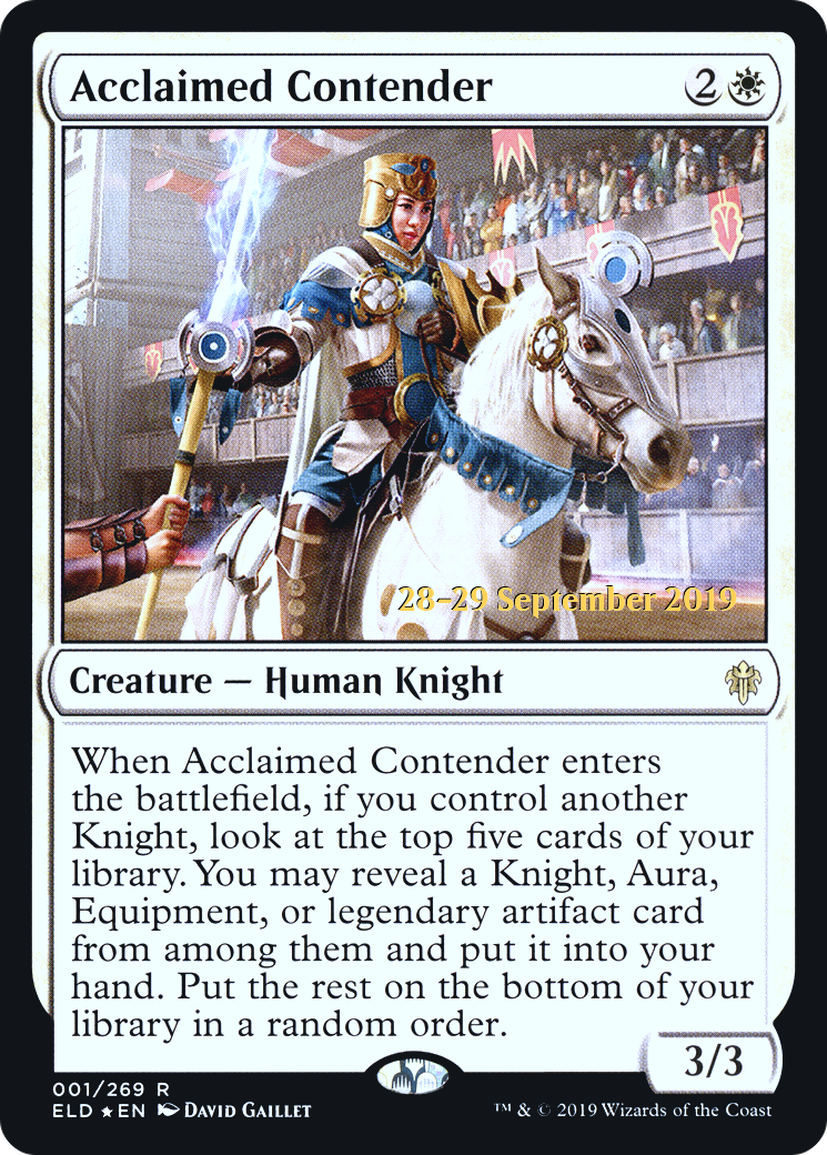 Acclaimed Contender [Throne of Eldraine Prerelease Promos] - Trinity Hobby
