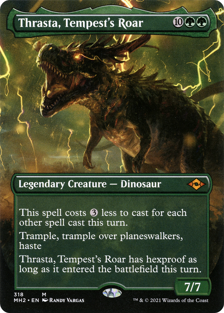 Thrasta, Tempest's Roar (Borderless Alternate Art) [Modern Horizons 2] - Trinity Hobby