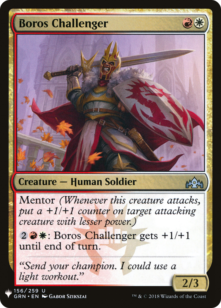 Boros Challenger  (LIST-156) - [The List] - Trinity Hobby