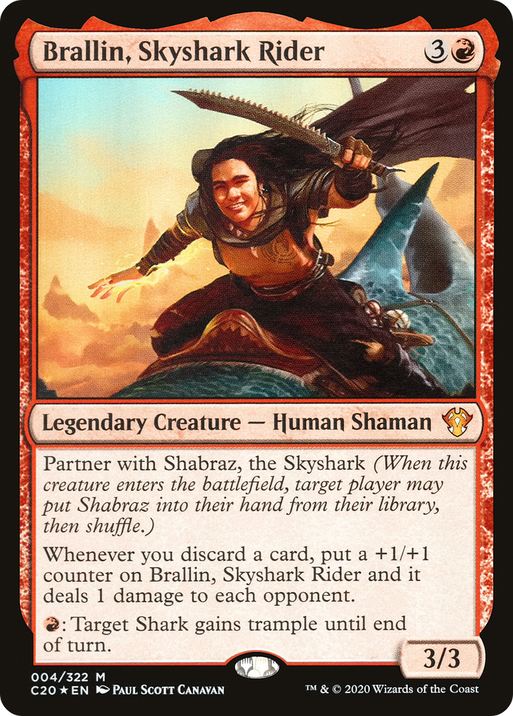 Brallin, Skyshark Rider [Commander 2020] - Trinity Hobby