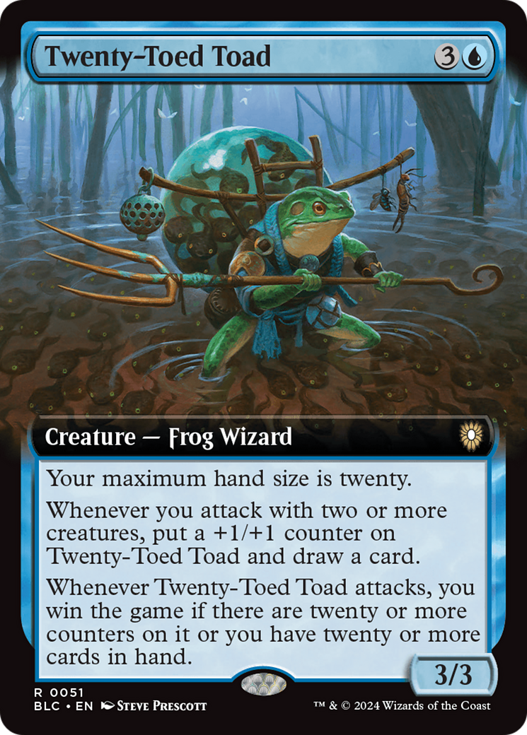 Twenty-Toed Toad (Extended Art) [Bloomburrow Commander] - Trinity Hobby
