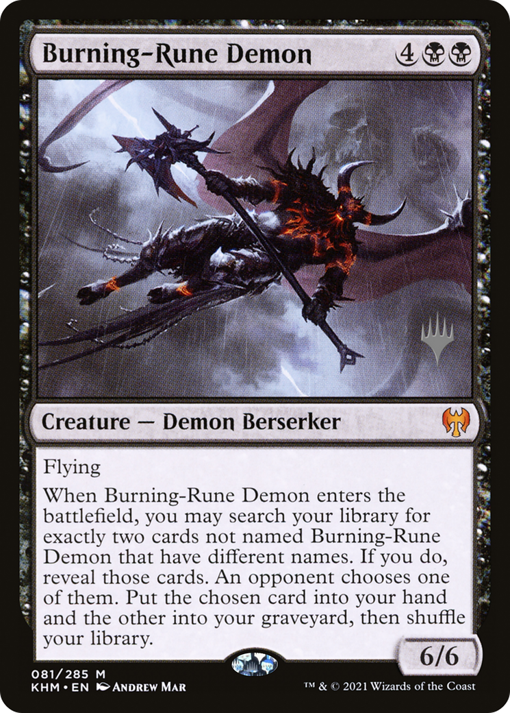 Burning-Rune Demon (Promo Pack) [Kaldheim Promos] - Trinity Hobby