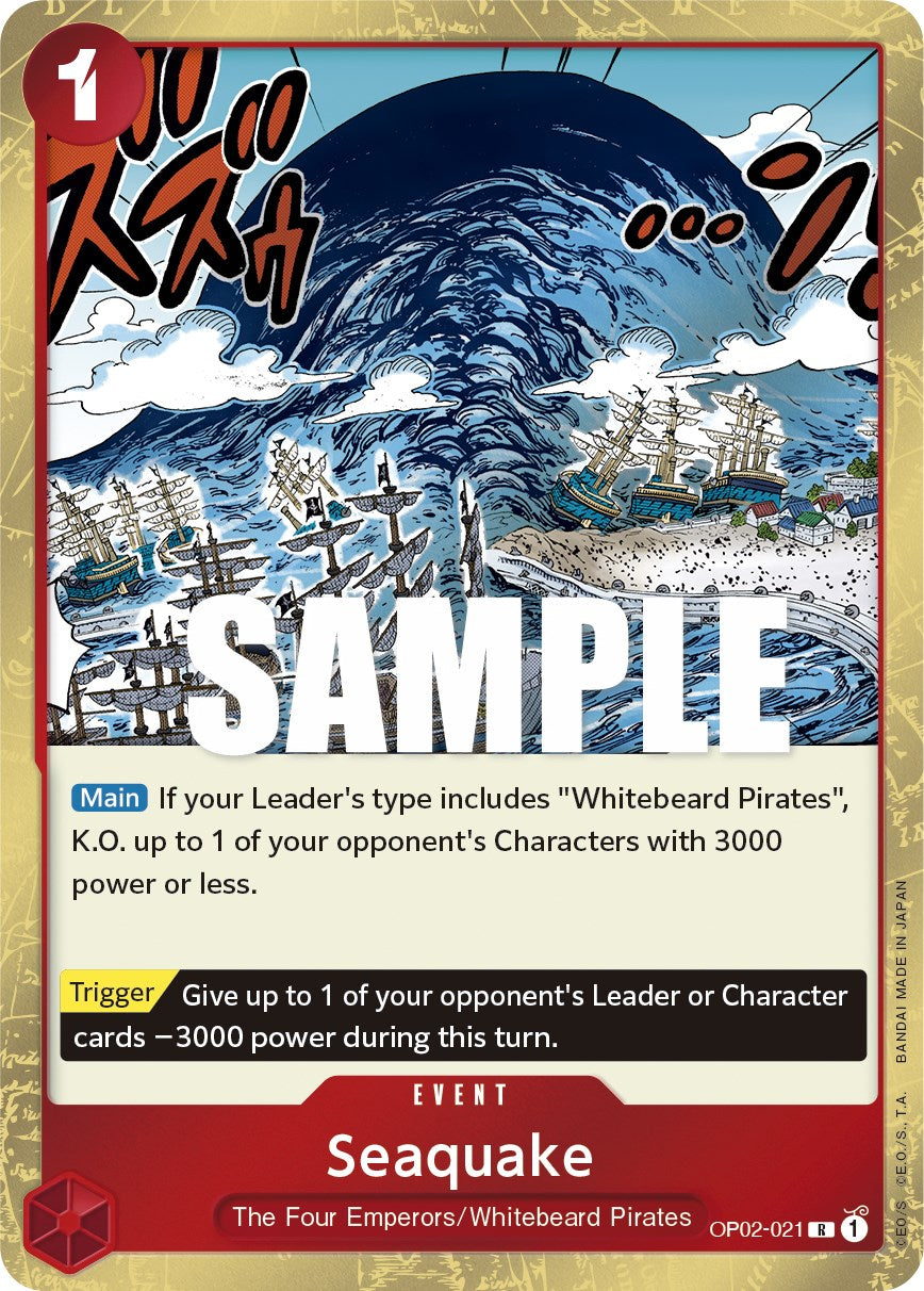 Seaquake (OP02-021) - [Paramount War] Foil - Trinity Hobby