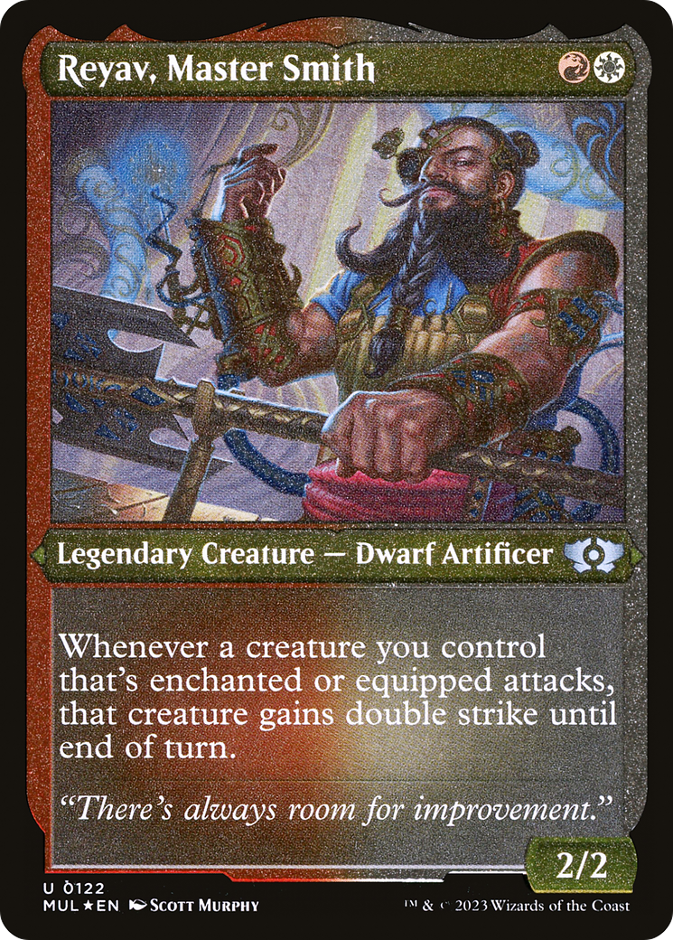 Reyav, Master Smith (Foil Etched)  [Foil]  (MUL-122) - [Multiverse Legends] - Trinity Hobby