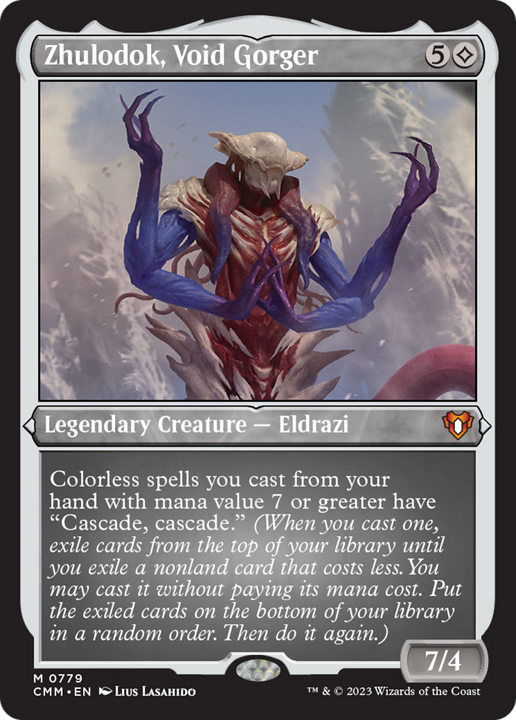 Zhulodok, Void Gorger (Display Commander) (Foil Etched) [Commander Masters] - Trinity Hobby