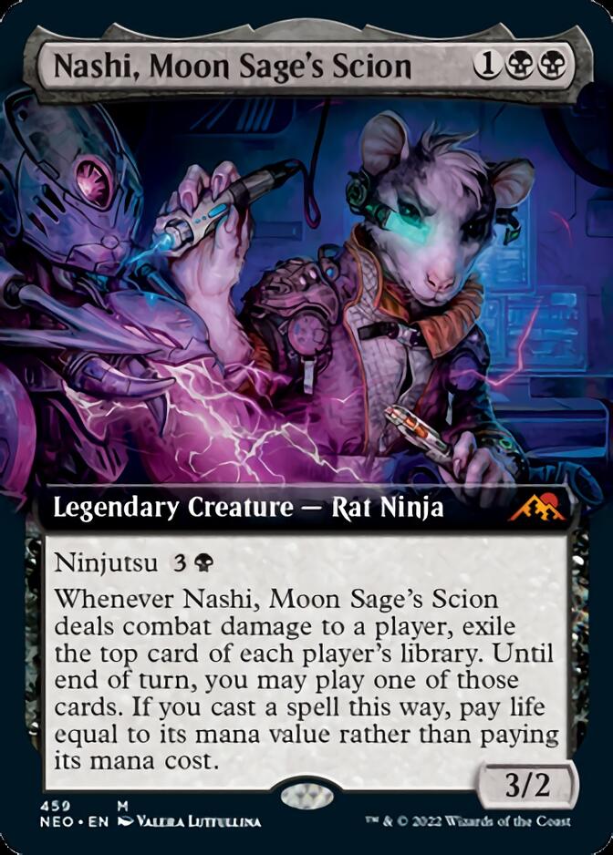 Nashi, Moon Sage's Scion (Extended Art) [Kamigawa: Neon Dynasty] - Trinity Hobby