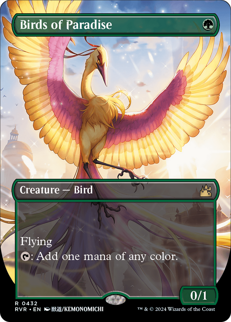 Birds of Paradise (Anime Borderless) [Ravnica Remastered] - Trinity Hobby