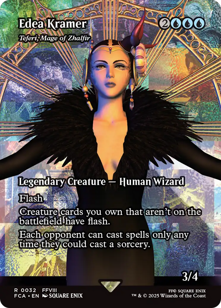 Teferi, Mage of Zhalfir  [Foil]  (FCA-032) - [FINAL FANTASY: Through the Ages] / Edea Kramer (Borderless) - Trinity Hobby
