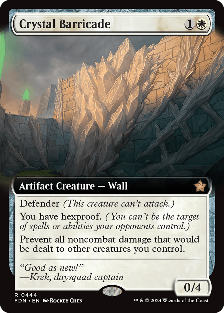Crystal Barricade (Extended Art) [Foundations] - Trinity Hobby