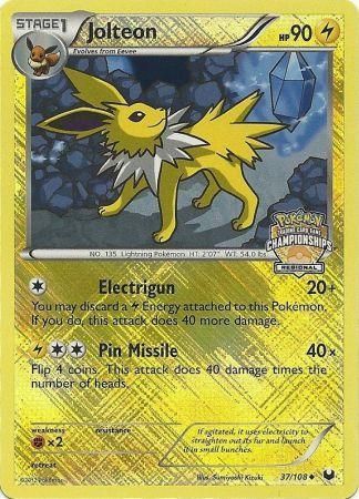 Jolteon (37/108) (Regional Championship) [League & Championship Cards] - Trinity Hobby