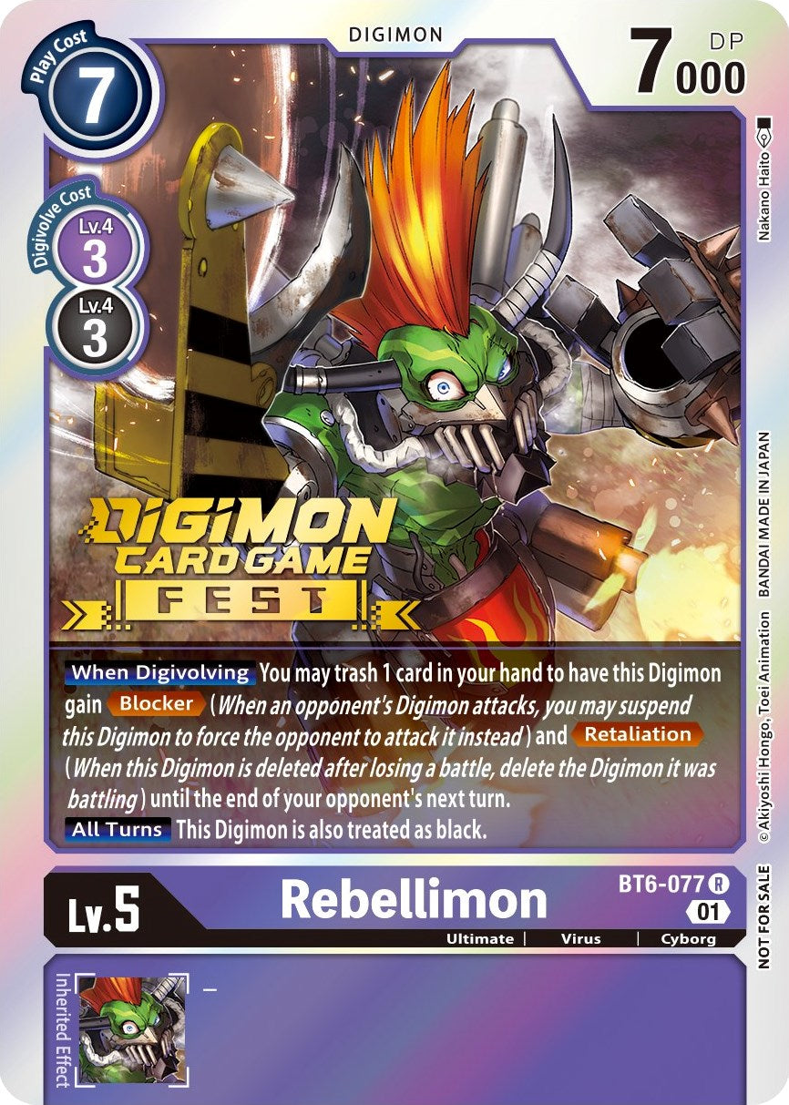 Rebellimon [BT6-077] (Digimon Card Game Fest 2022) [Double Diamond Promos] - Trinity Hobby