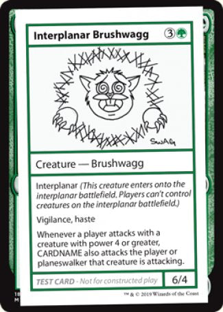 Interplanar Brushwagg (2021 Edition) [Mystery Booster Playtest Cards] - Trinity Hobby