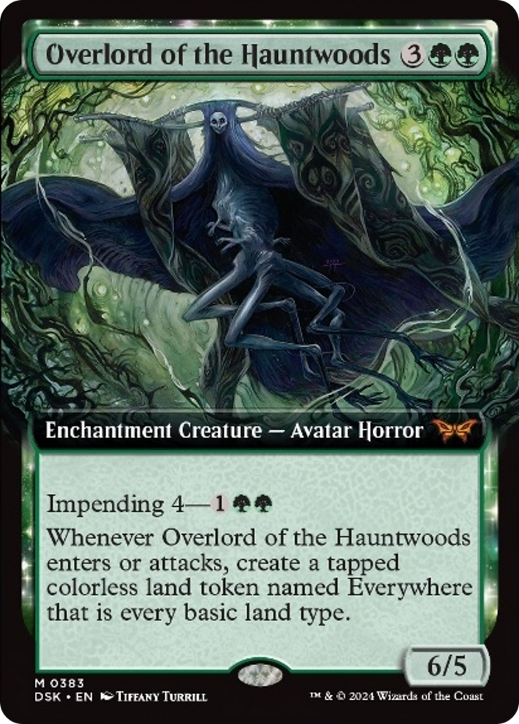 Overlord of the Hauntwoods (Extended Art) [Duskmourn: House of Horror] - Trinity Hobby