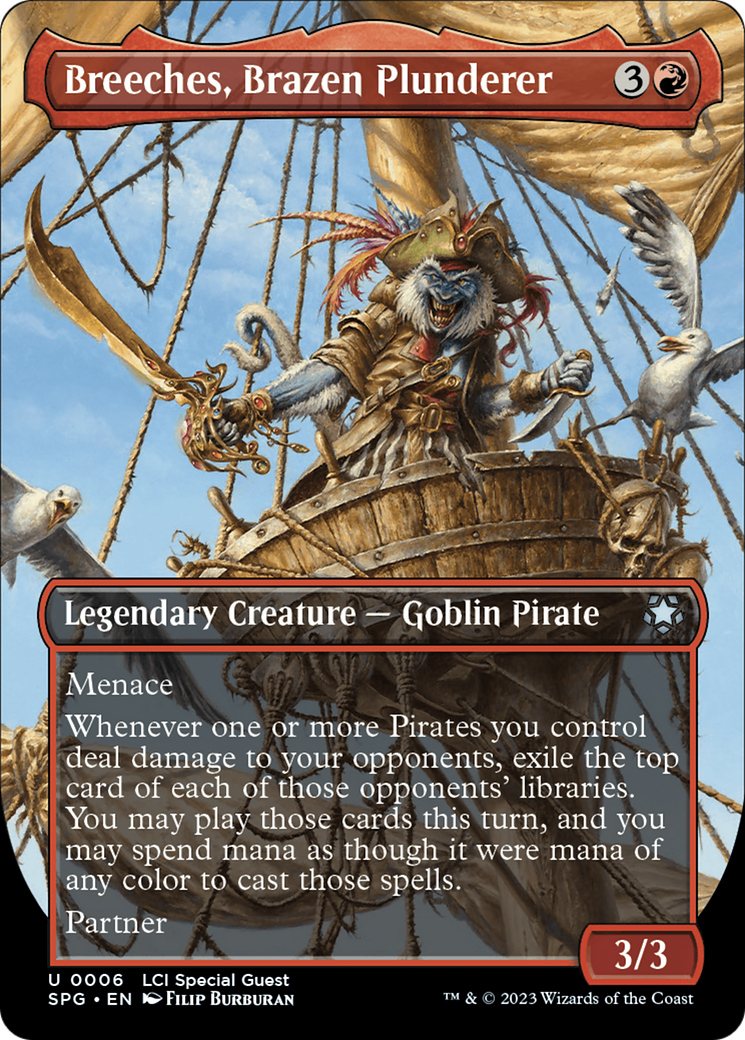 Breeches, Brazen Plunderer (Borderless) [The Lost Caverns of Ixalan Special Guests] - Trinity Hobby