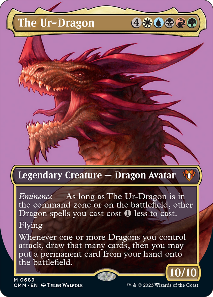 The Ur-Dragon (Borderless Profile) [Commander Masters] - Trinity Hobby